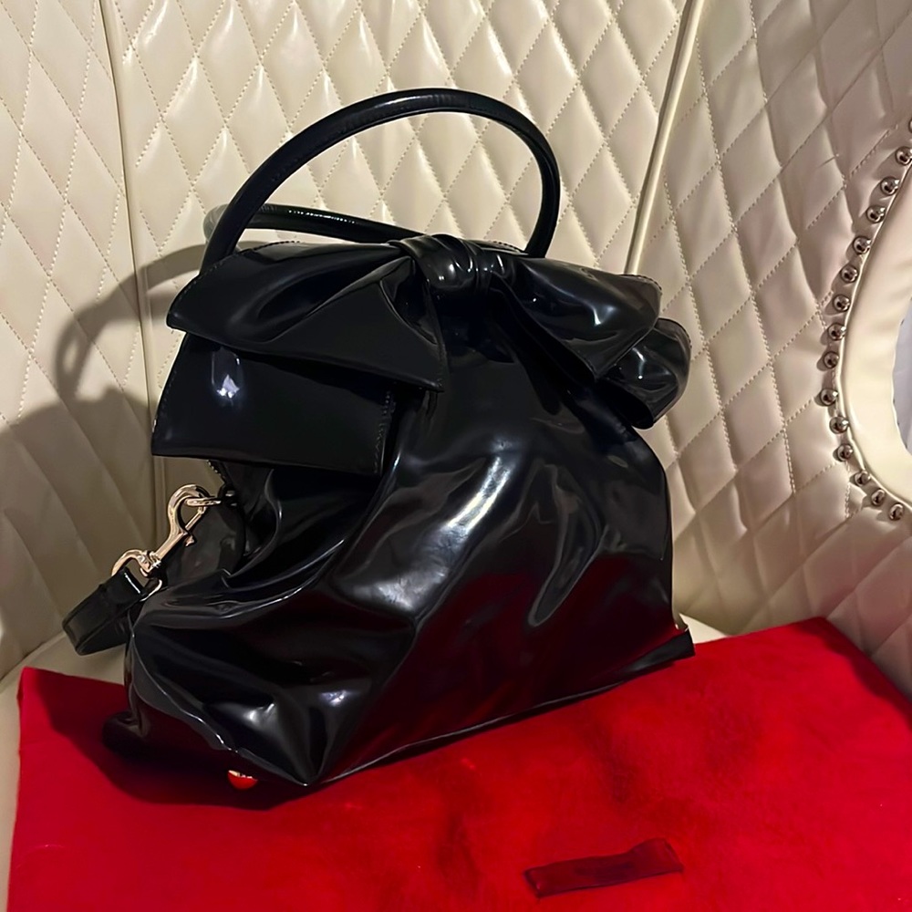 Valentino Black Patton Leather Bag |